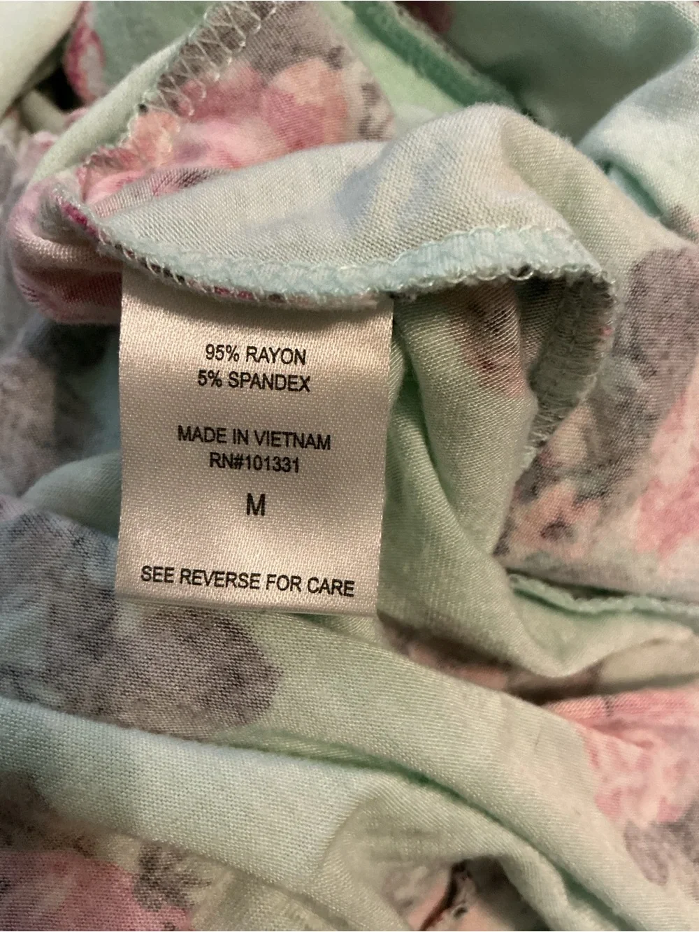 Charlotte Russe Mint Maxi Skirt with Pink Floral Print High Front Split - Picture 5 of 5